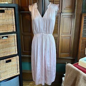 H&M pink silky midi dress